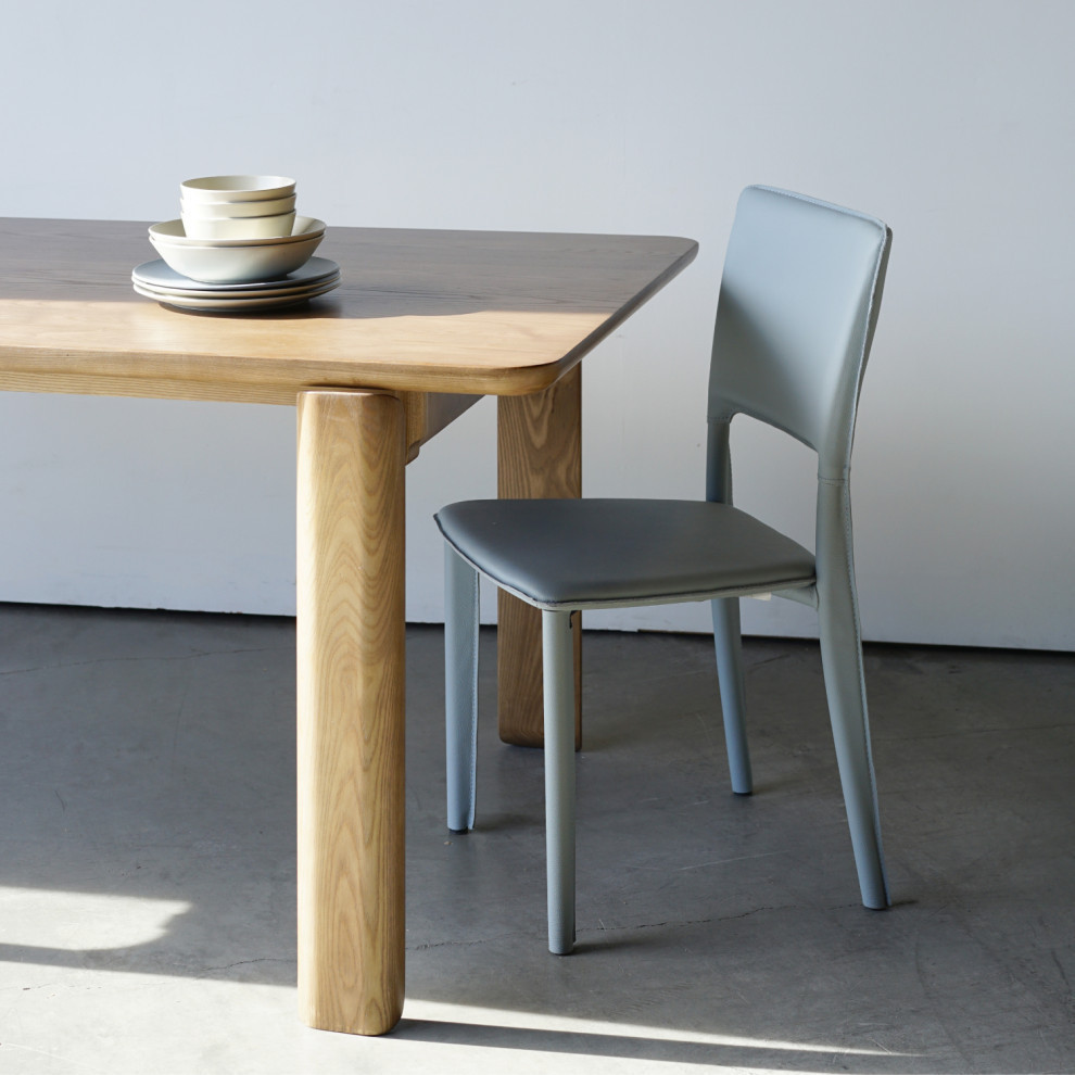 Metro Top Grain Leather Side Chair   Contemporary   Dining Chairs   by Maria Yee Inc  Houzz