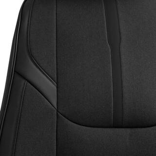 FH Group Ultra Sleek Car Seat Cushions 23 in. x 1 in. x 47 in. Oxford Fabric Front Set DMFB215102BLACK