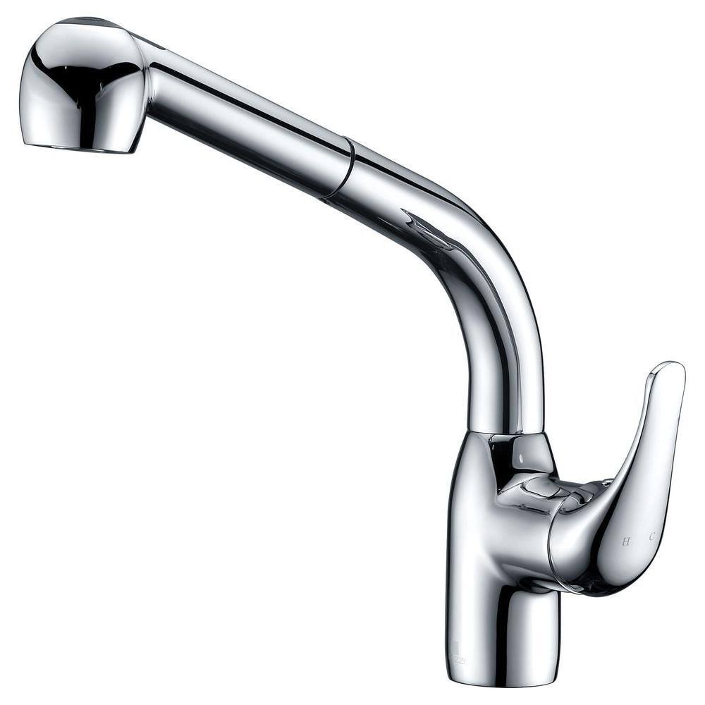 ANZZI Harbour Single-Handle Pull-Out Sprayer Kitchen Faucet in Polished Chrome KF-AZ040