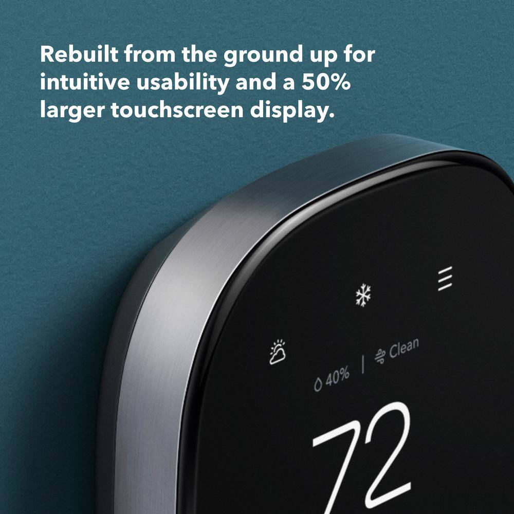 ecobee Smart Thermostat Premium with Smart Sensor and Air Quality Monitor Wifi Works with Siri Alexa Google Assistant EB-STATE6-01