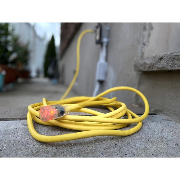 Usw 12 3 Yellow Heavy Duty Extension Cords With Lighted Plug