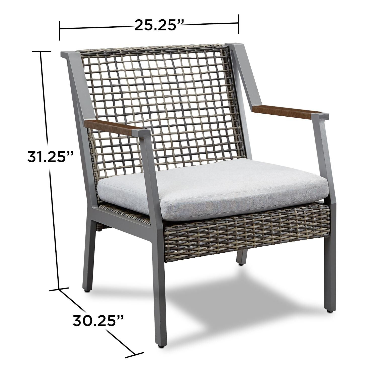 Lakeview Covewood 2 Piece Aluminum Chair Set