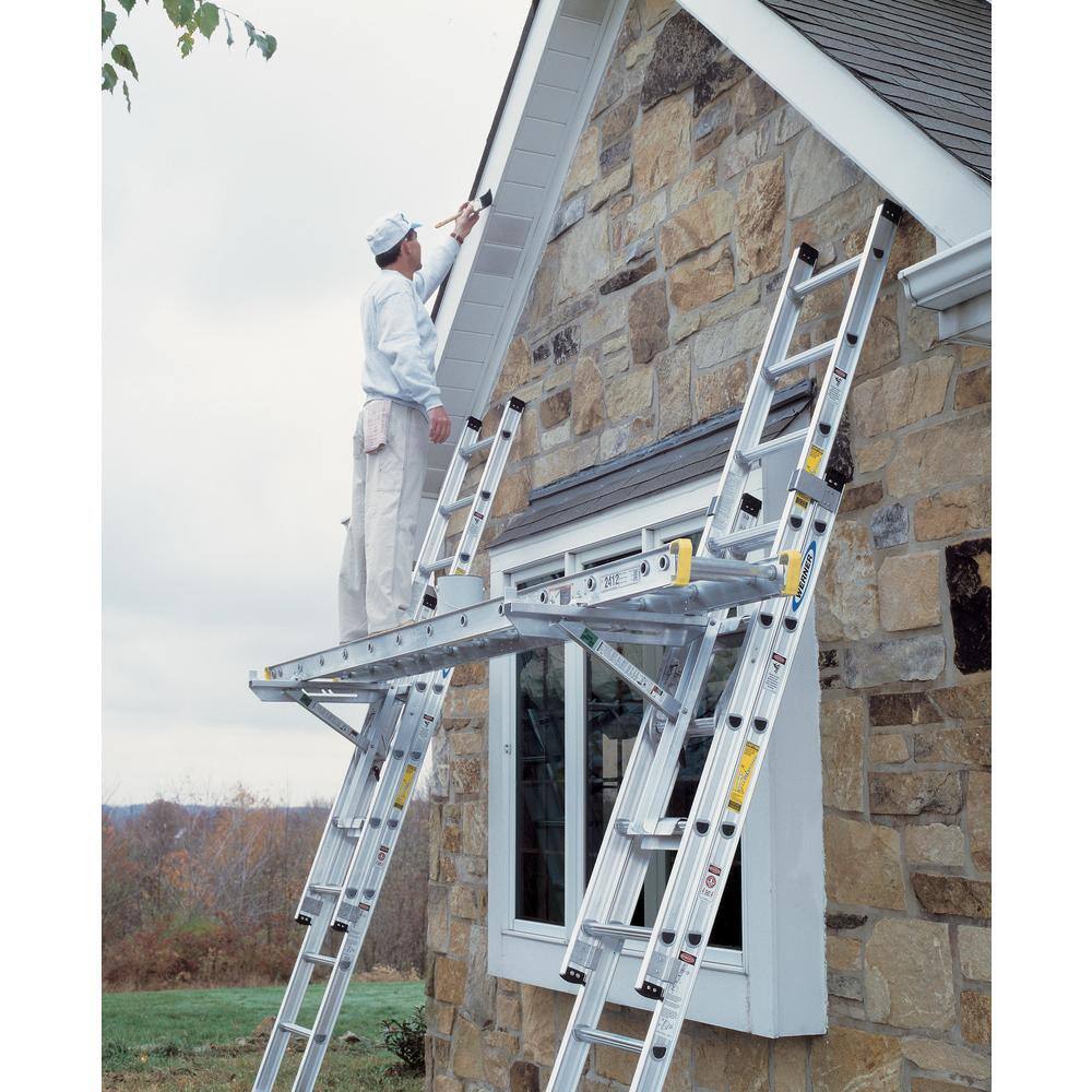 Werner 20 ft. Aluminum Extension Ladder with 300 lbs. Load Capacity Type IA Duty Rating D1520-2