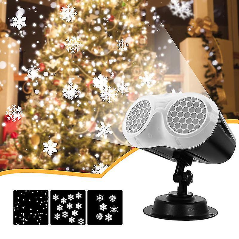 Snowfall Light Projector， Outdoor Snowflake Led Lights/waterproof Landscape Lamp With Wireless Remote For Christmas， Holiday