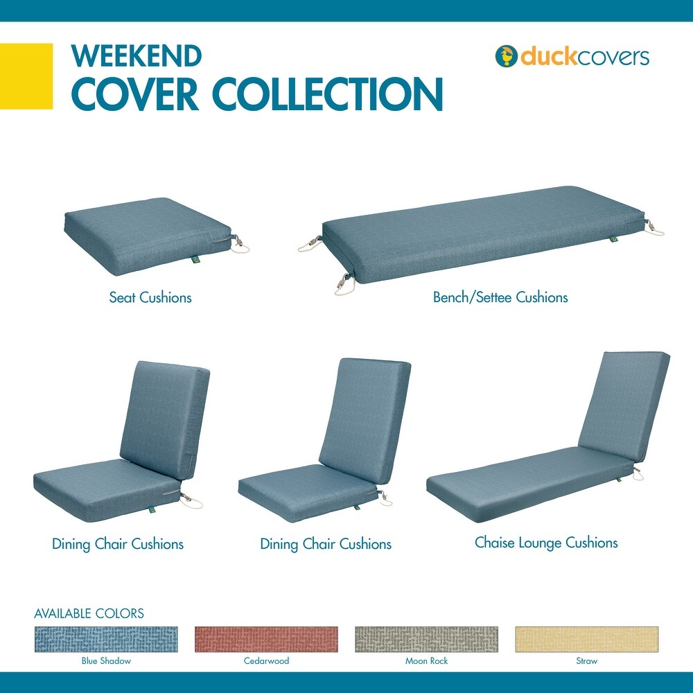 Duck Covers Weekend Water Resistant Outdoor Dining Seat Cushion