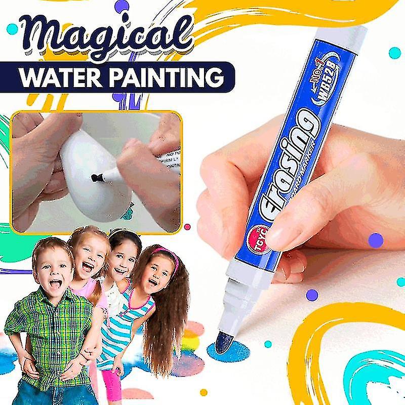 4/8/12 Color Floating  Magic Pen Water-based Erasable Whiteboard Pen Water Drawing In Water Can Float Color Pen