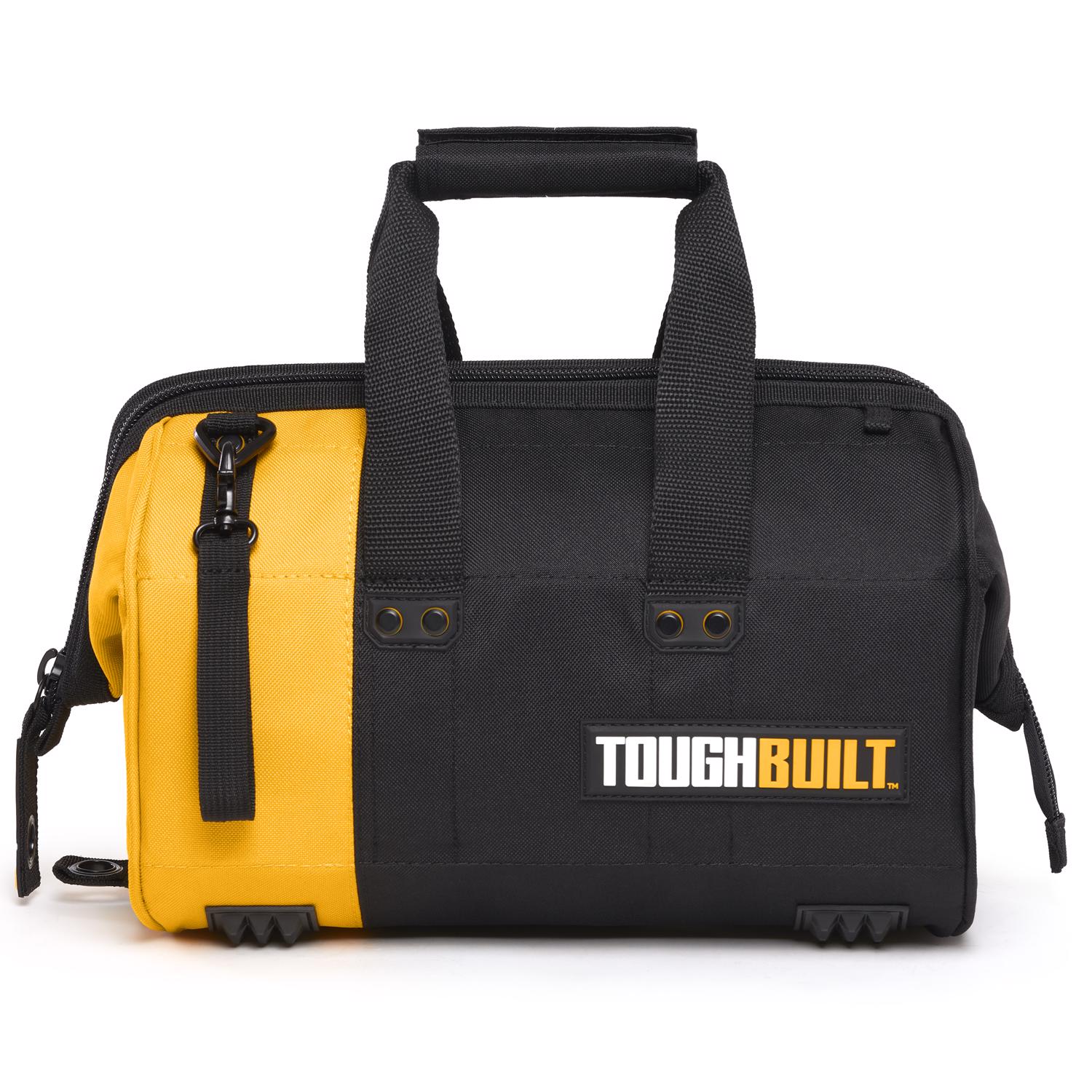 ToughBuilt 12 in. W X 8.75 in. H Polyester Massive Mouth Tool Bag 32 pocket Black/Gray/Orange 1 pc