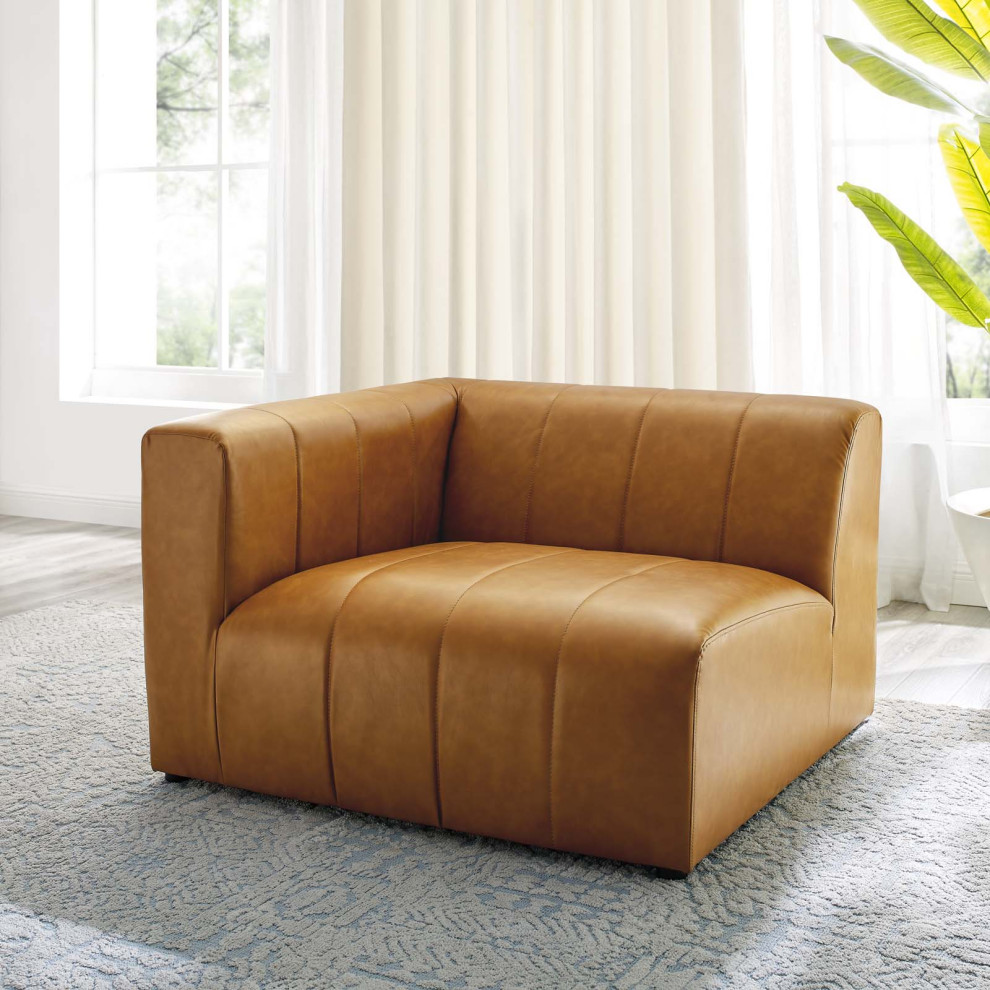 Bartlett Vegan Leather Left Arm Chair   Contemporary   Armchairs And Accent Chairs   by Modern Furniture LLC  Houzz