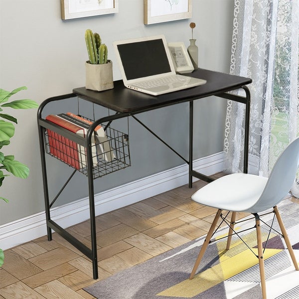 Carbon Loft Searz Wooden Computer Desk Writing Table Rustic