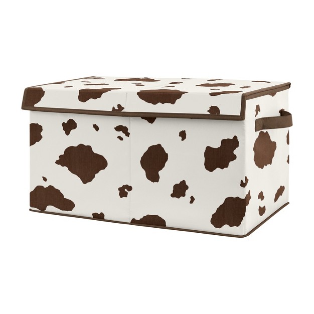 Sweet Jojo Designs Boy Fabric Storage Toy Bin Wild West Brown And Off White