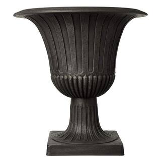 Arcadia Garden Products Worthington 20 in. x 21 in. Black PSW Urn G50BK