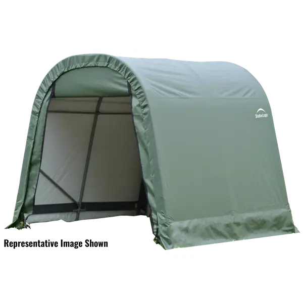 ShelterLogic 10'x8'x8' ShelterCoat Green Round Style Garage