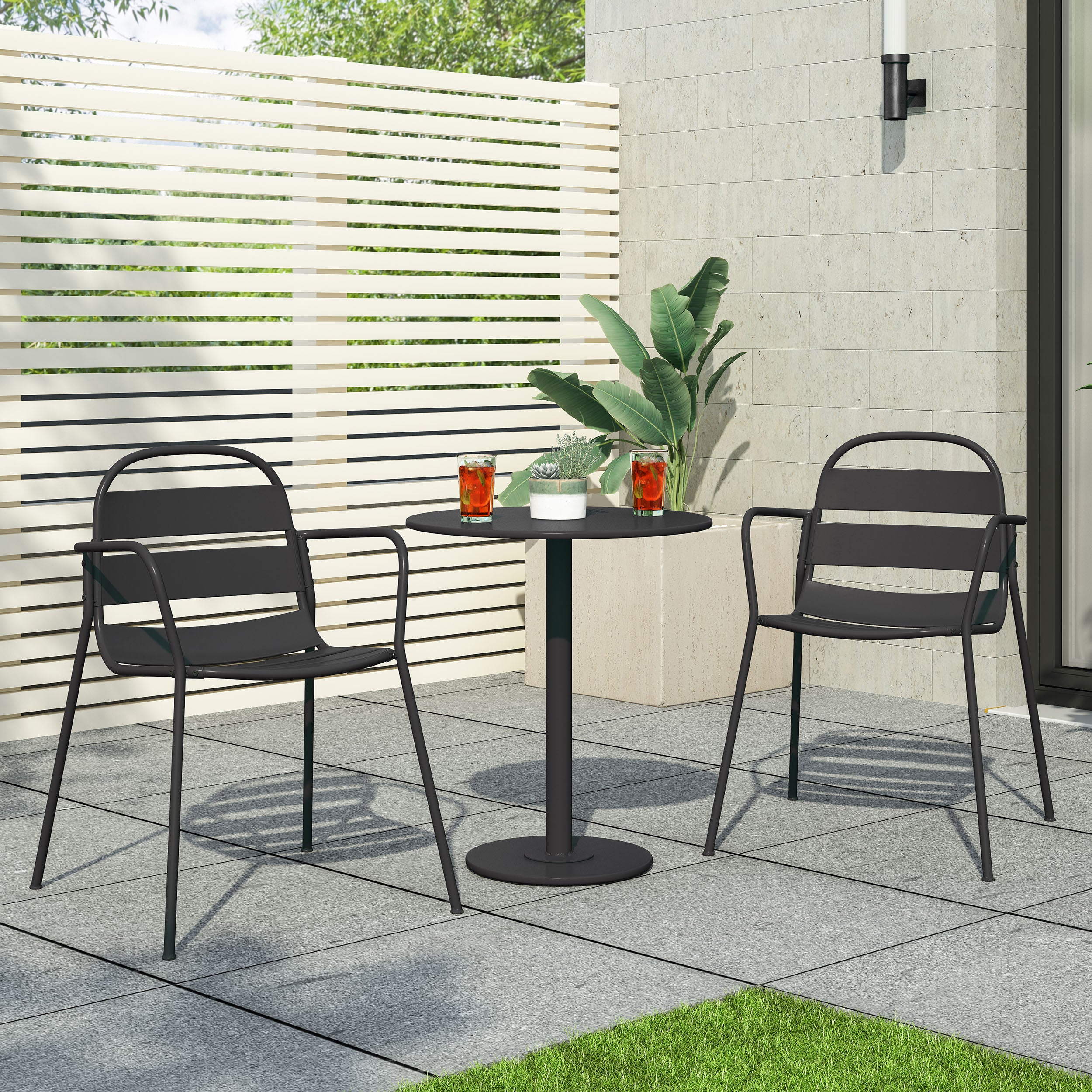 Keairns Outdoor 3 Piece Bistro Set