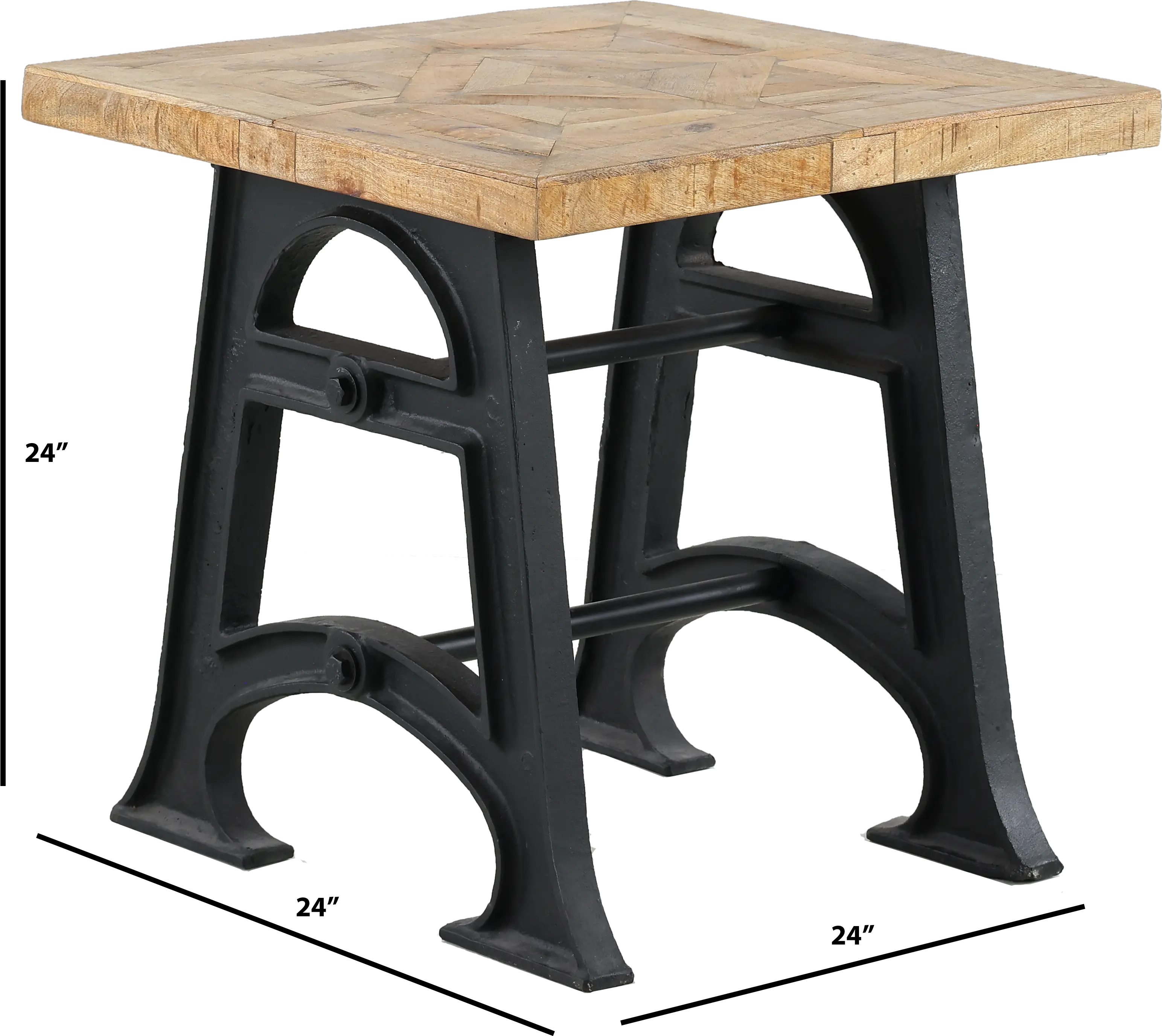 Unwin Industrial Reclaimed Wood End Table