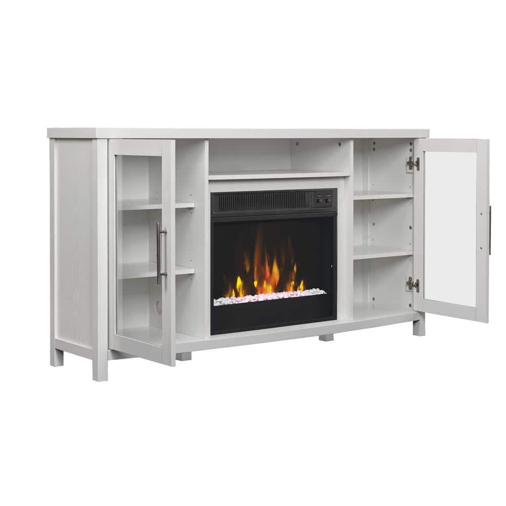 Classic Flame Rossville 54 in Media Console Electric Fireplace TV Stand in White