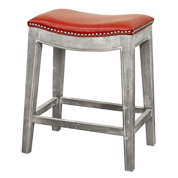 Elmo Bonded Leather Saddle Seat Counter Stool