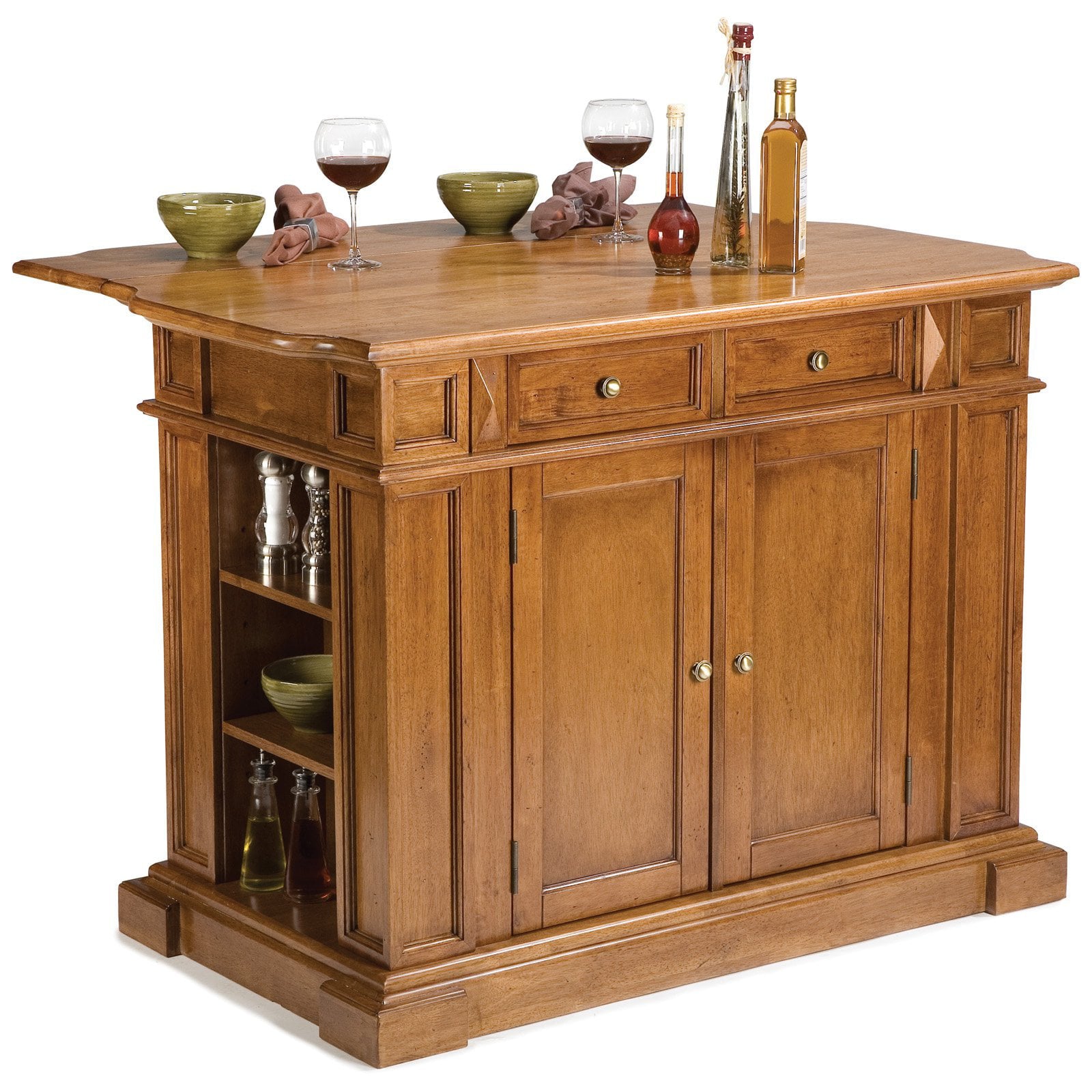 Home Styles Cottage Oak Finish Large Kitchen Island