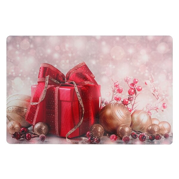 Christmas Plastic Placemat Red Present