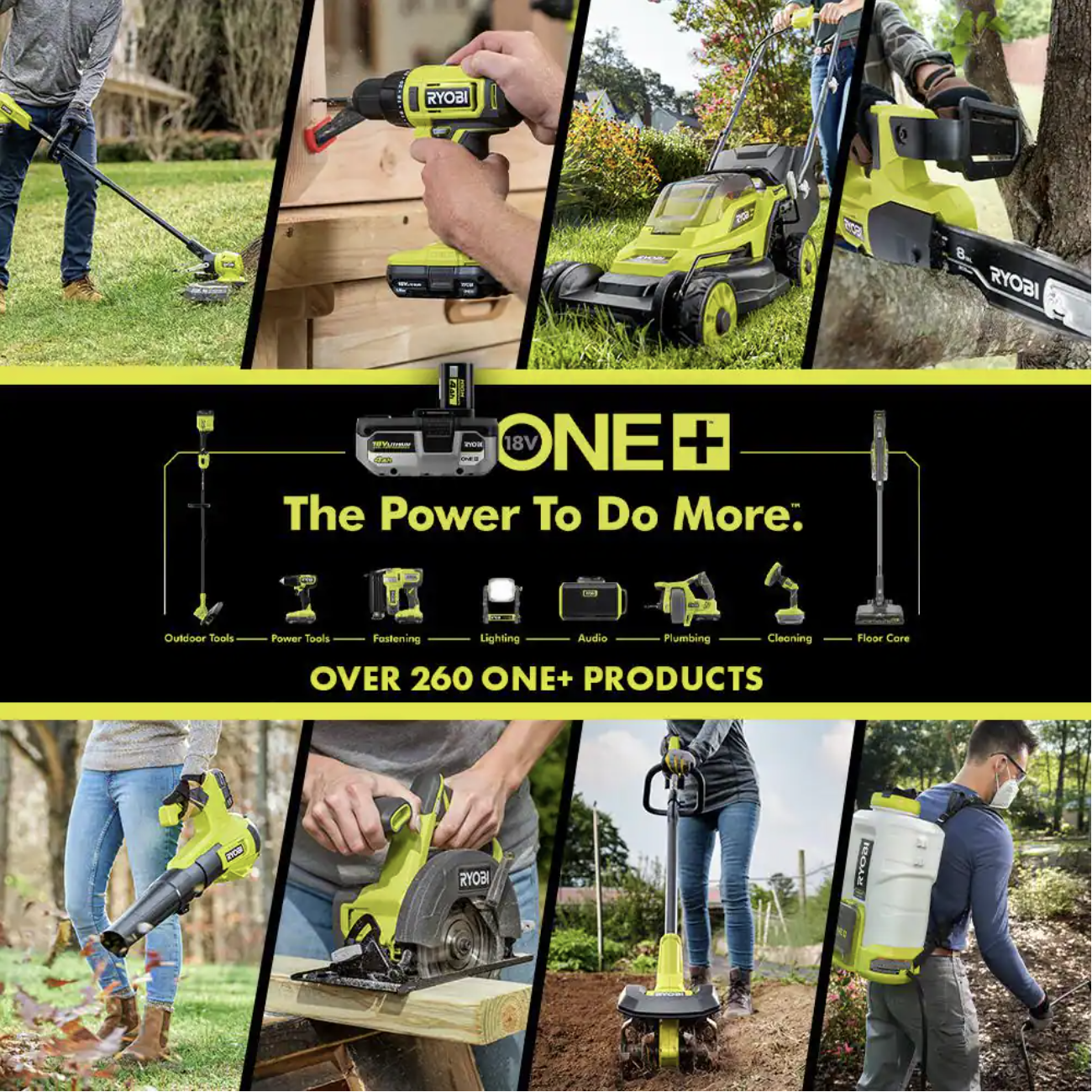 Ryobi One+ 18V 18 in. Cordless Battery Hedge Trimmer (Tool Only)