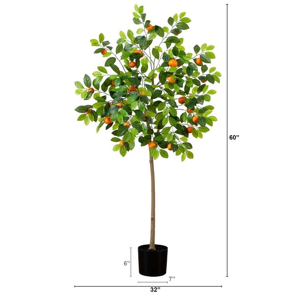 5' Artificial Tangerine Tree