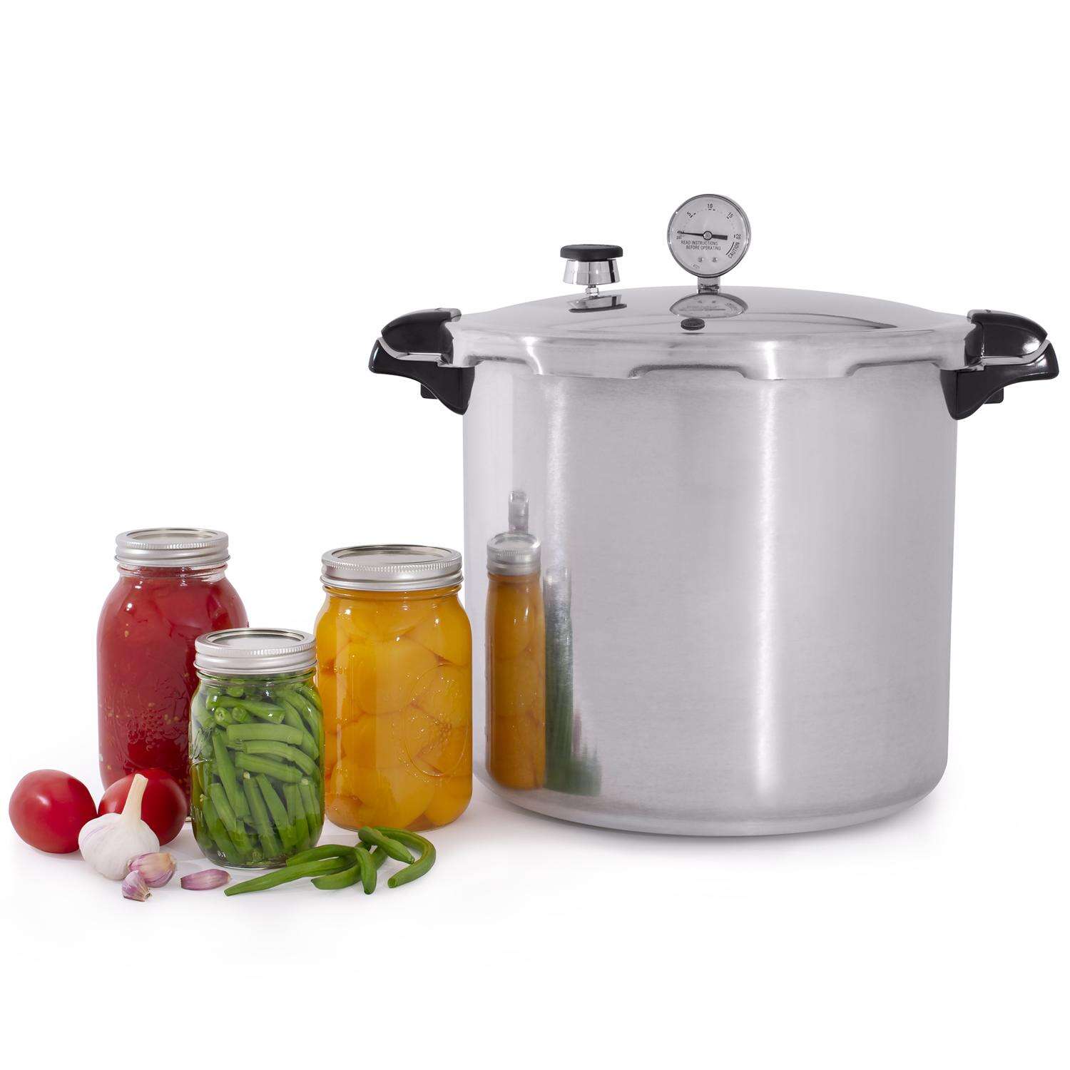 Presto Brushed Aluminum Pressure Cooker and Canner 23 qt