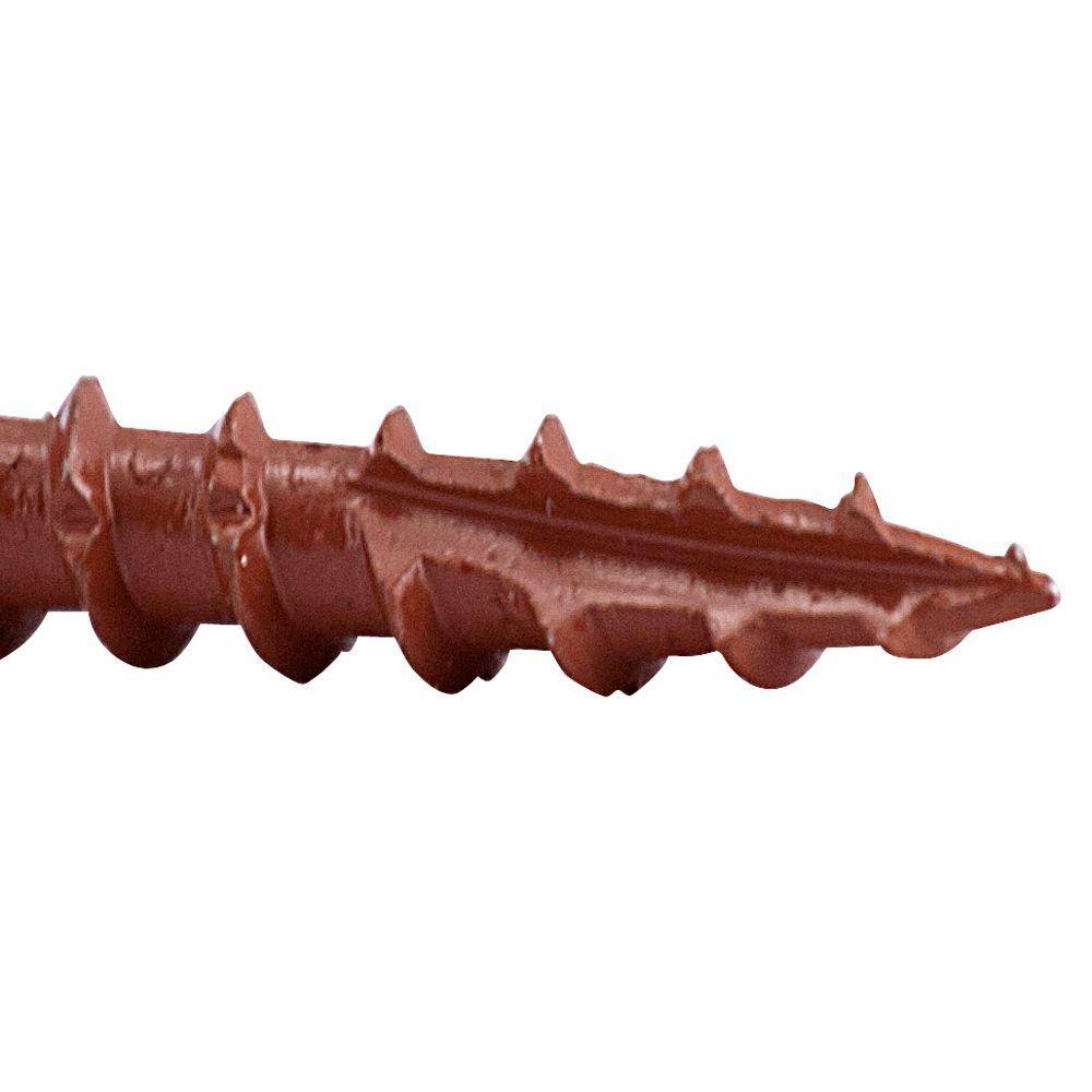 Deckmate #9 2-12 in. Red Exterior Self-Starting Star Flat-Head Wood Deck Screws (25 lbs.1823 pcs) 212DMR25BK