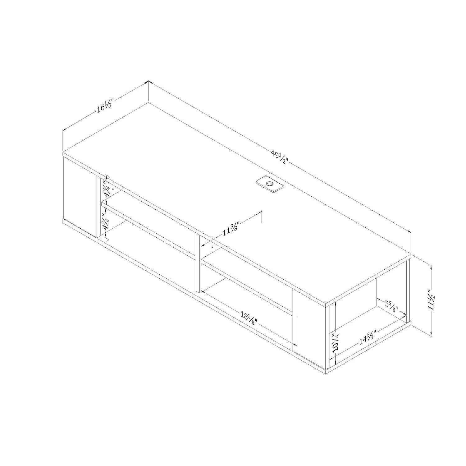 South Shore City Life Wall-Mounted Media Console