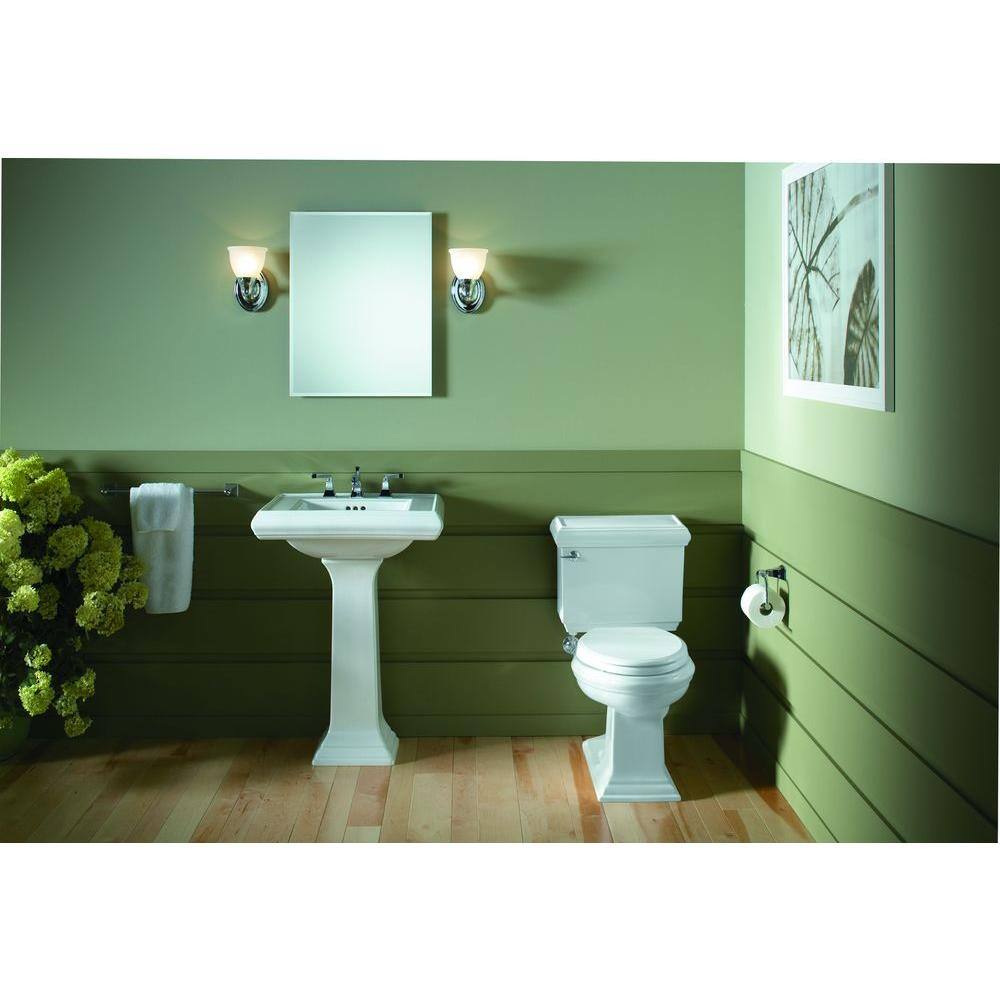 KOHLER Memoirs Classic 2-Piece 1.28 GPF Single Flush Elongated Toilet with AquaPiston Flush Technology in White K-3816-0