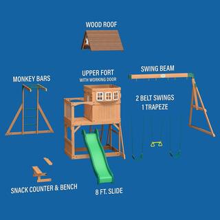 Backyard Discovery Montpelier All Cedar Swing Set 30211FCOM