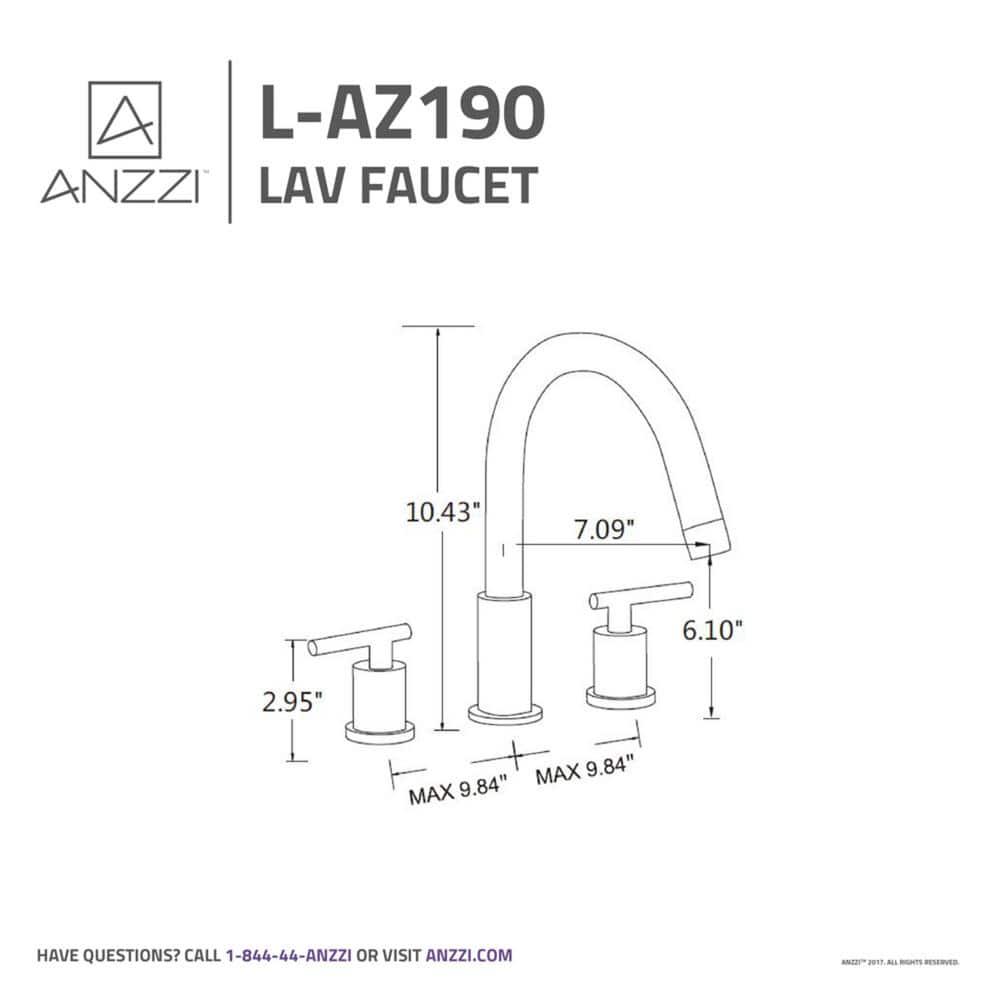 ANZZI Roman 8 in Widespread 2Handle Bathroom Faucet in Oil Rubbed Bronze