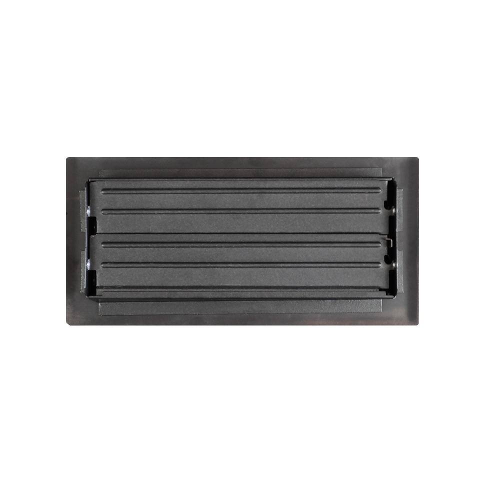 Hampton Bay Art Nouveau 4 in. x 10 in. Steel Floor Register in Oil Rubbed Bronze E1405OB04X10