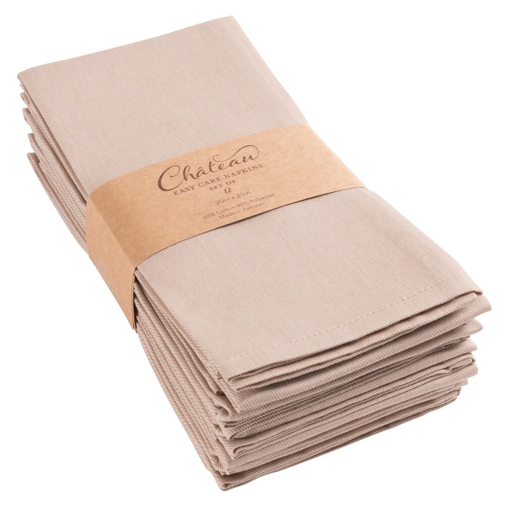 Chateau Easycare Poly Cotton Napkins  Set of 12