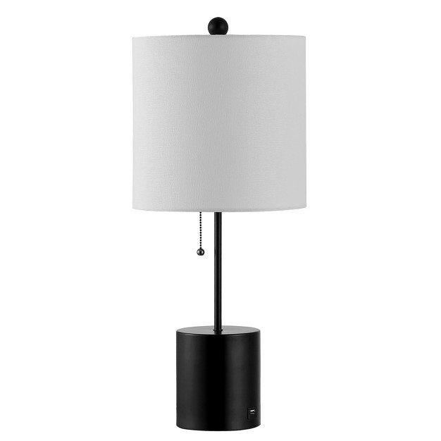 Dalra Table Lamp With Usb Port Black Safavieh