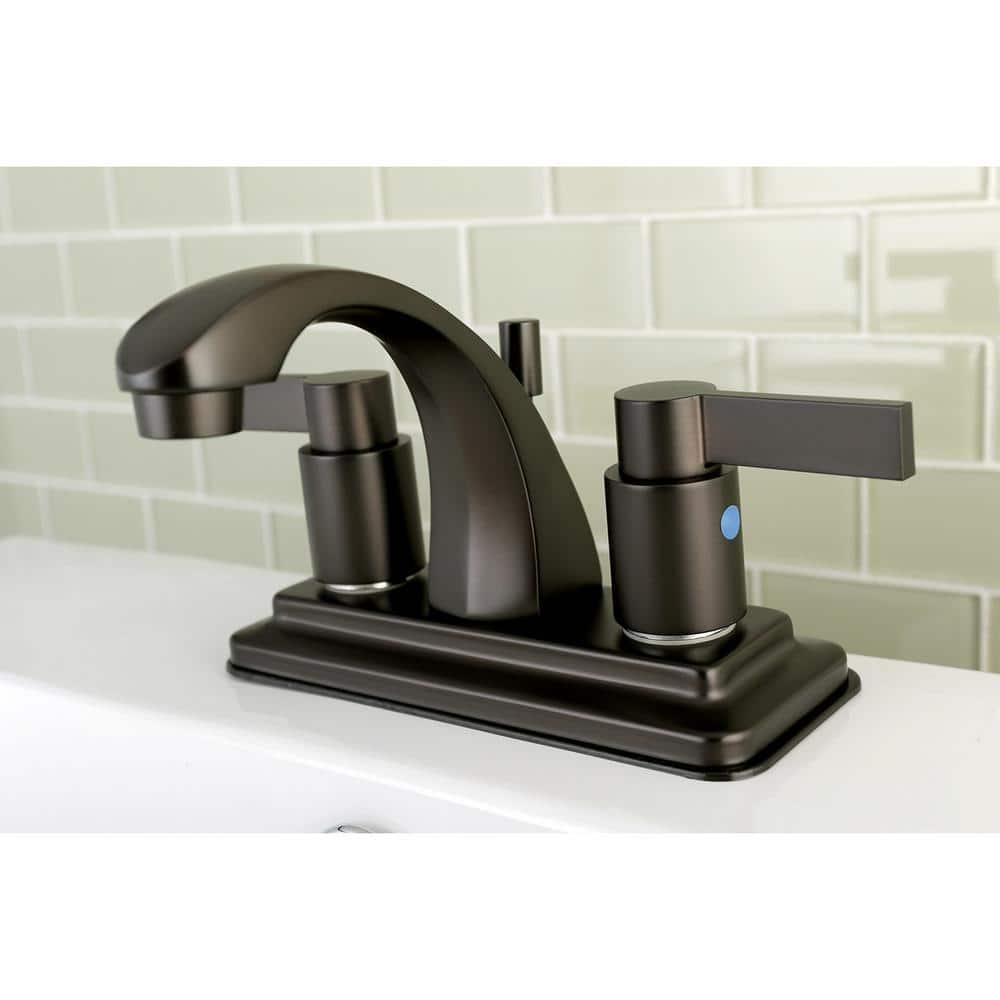 Kingston Brass Everett 4 in Centerset 2Handle HighArc Bathroom Faucet in Oil Rubbed Bronze