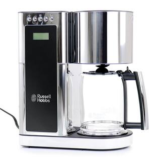 Russell Hobbs Glass 8-Cup Coffee Maker in Black and Stainless Steel 986114716M