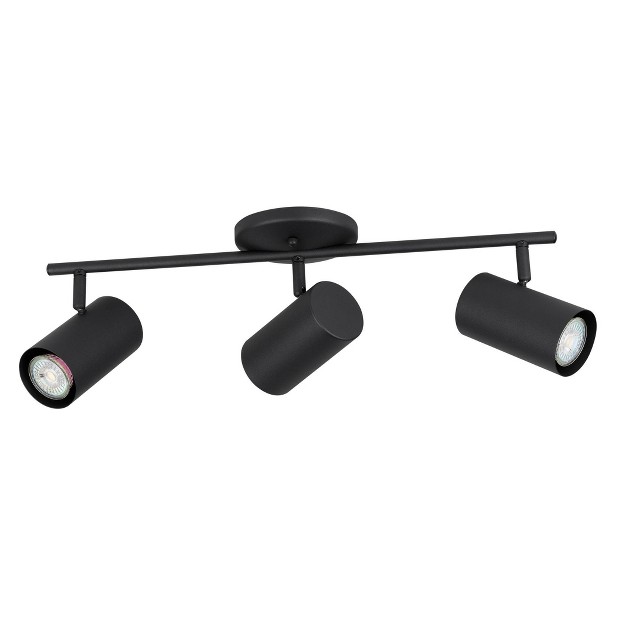 Calloway 3 light Fixed Track Light Structured Black Finish Structured Black Shade Eglo