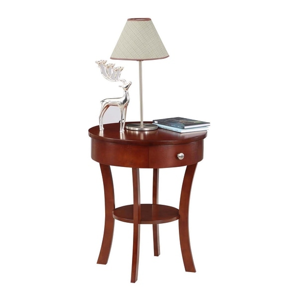 Copper Grove Round End Table with Drawer