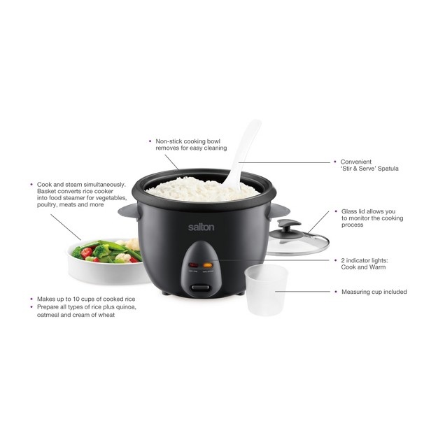 Salton Automatic Rice Cooker amp Steamer 10 Cup