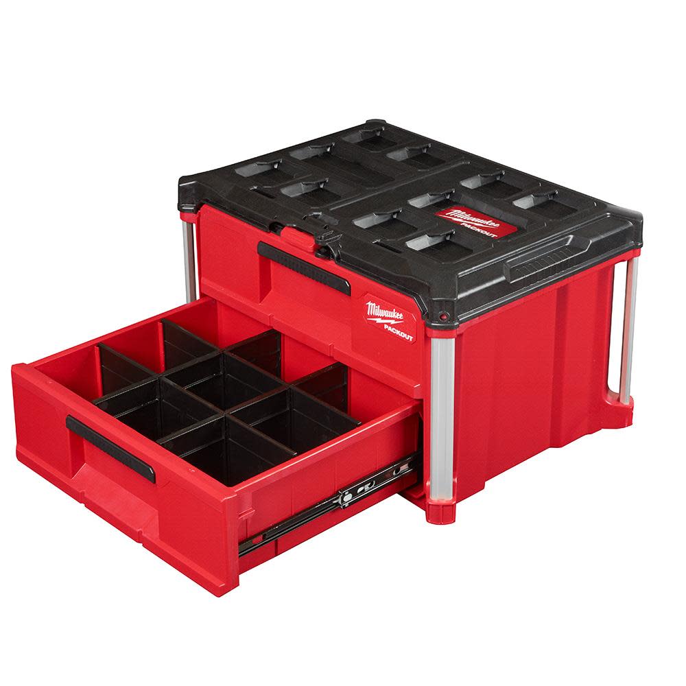 Milwaukee PACKOUT Drawers Tool Box 2 Drawer Bundle ;