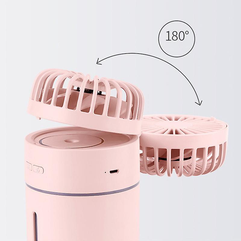 T9 Fan Humidifier Mini Air Purification Usb Charging Humidifying Fan Pink