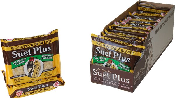 St. Albans Bay Suet Plus Woodpecker Blend Suet Wild Bird Food， case of 12