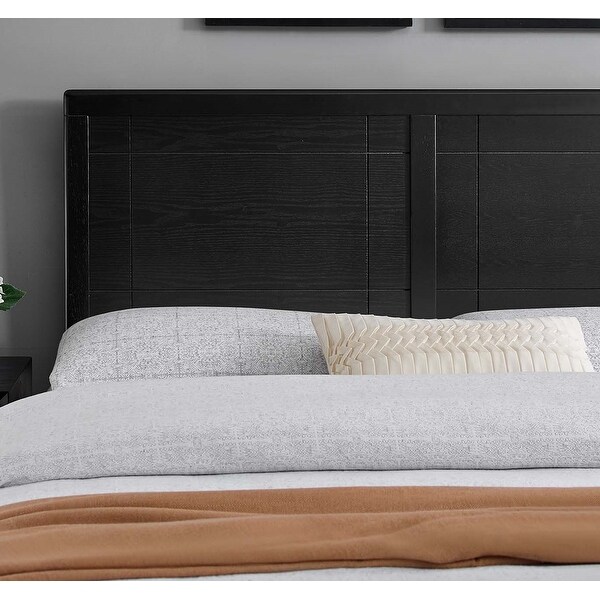 Viola Country Style King Size Black Wooden Headboard - - 32157952