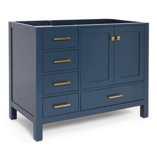 ARIEL Cambridge 42 in. W x 21.5 in. D Vanity Cabinet Only in Midnight Blue A043S-R-BC-MNB