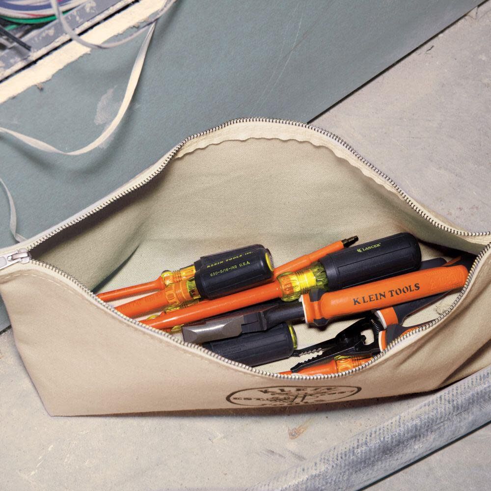 Klein Tools Zipper Canvas Tool Bag Natural 5539LNAT from Klein Tools