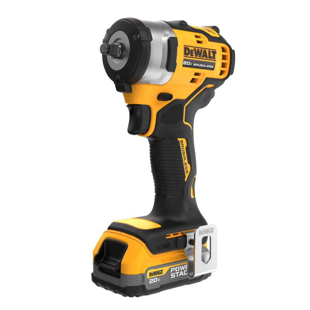 DEWALT 20V MAX 3/8 Impact Wrench with Hog Ring Anvil and POWERSTACK Compact Battery ;