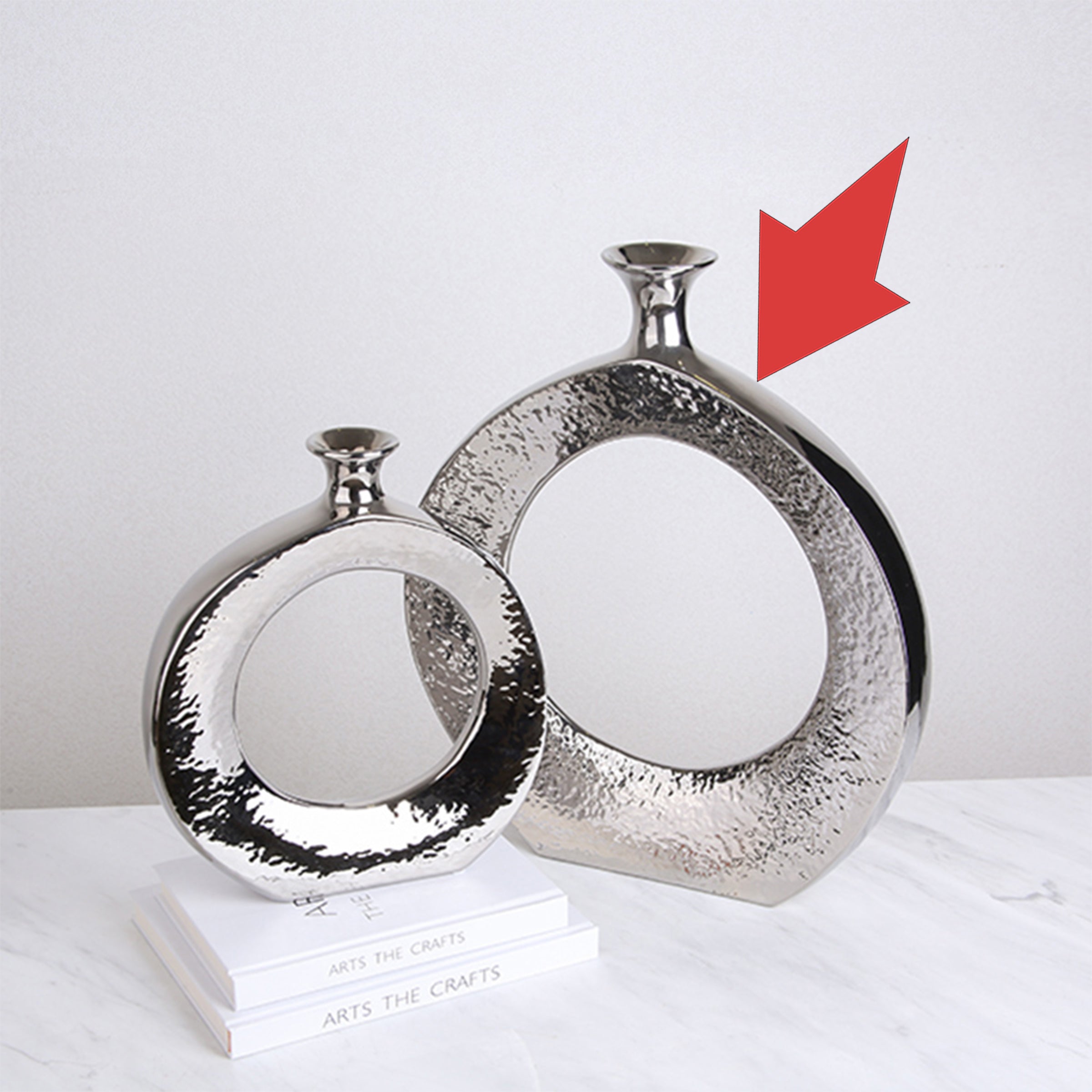 Silver Circle Vase-A Fa-D1960A