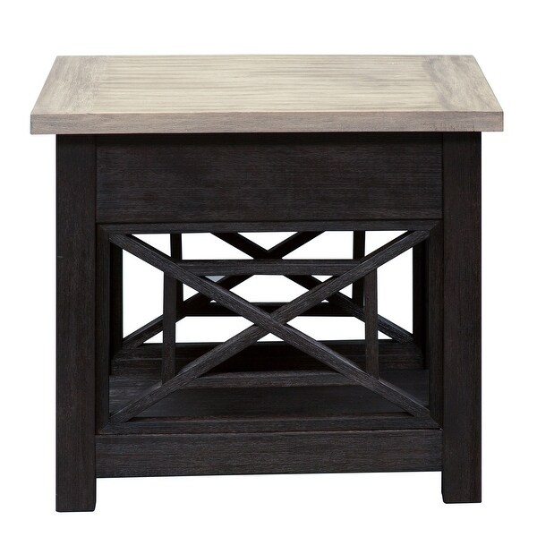 Heatherbrook Charcoal and Ash Opt 3 Piece Set (1-Cocktail 2-End Tables)