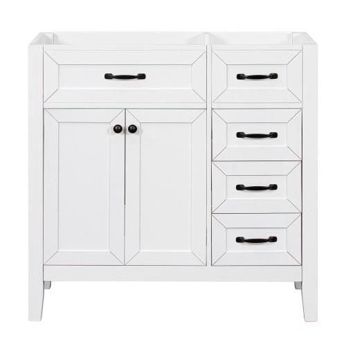 36 Bathroom Vanity with Sink Combo  White Bathroo...