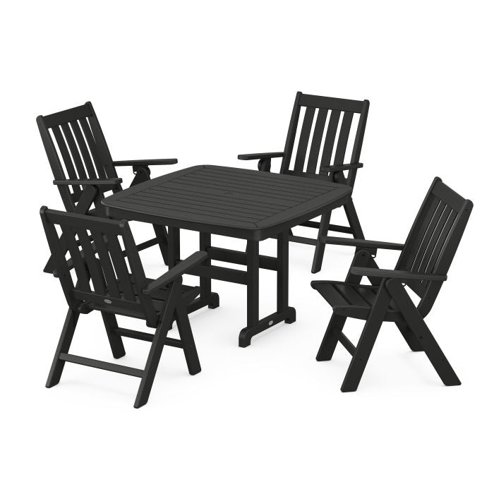 Polywood Vineyard Folding Chair 5-Piece Dining Set PWS939-1