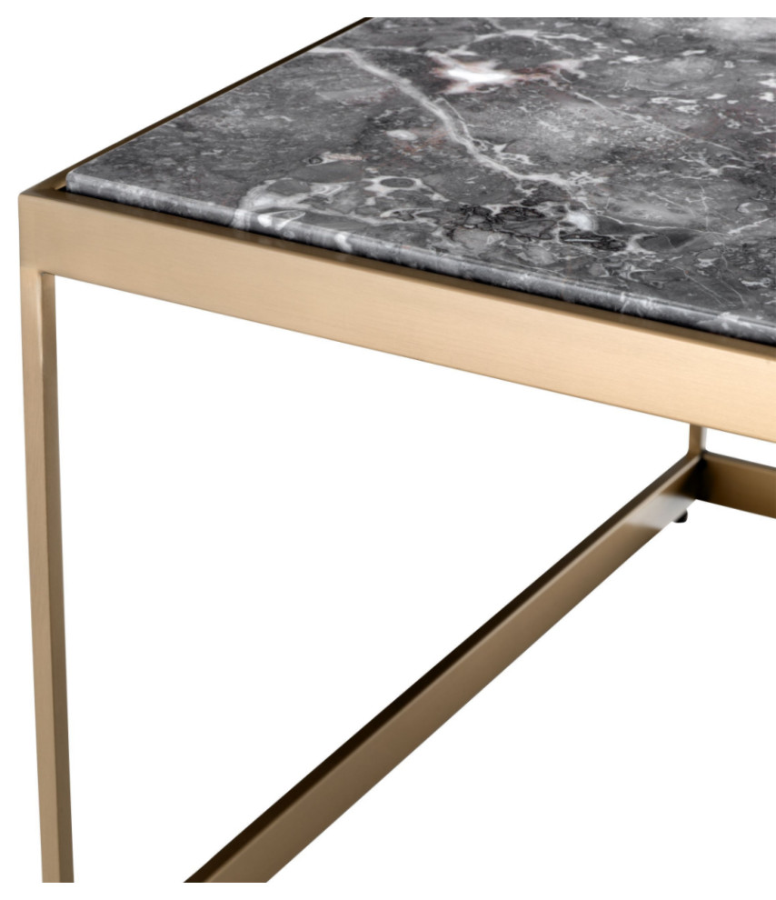 Grey Marble Side Table  Eichholtz La Quinta   Contemporary   Side Tables And End Tables   by Oroa   Distinctive Furniture  Houzz